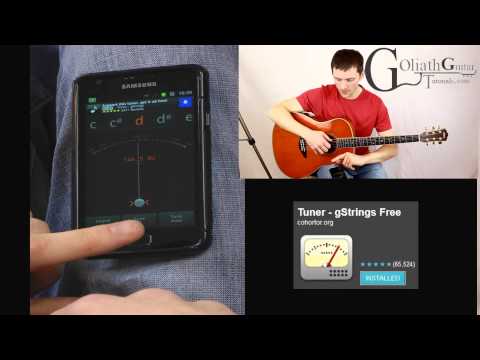 How To Tune a Guitar With A Tuner - Free gstrings tuner